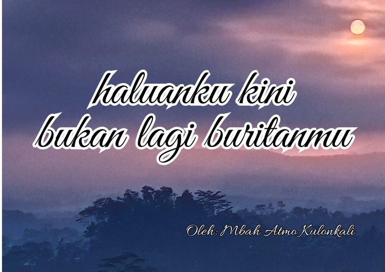 haluanku kini bukan lagi buritanmu
